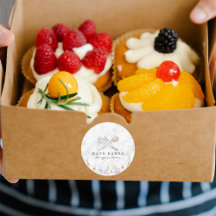 ケーキベーキング大理石フローラ水彩名刺