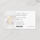 ケーキベーキング大理石フローラ水彩名刺 名刺 (裏面)