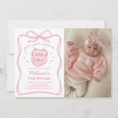 ケーキボウガールズジャストワンフォトジェイ誕生日 招待状 (正面)