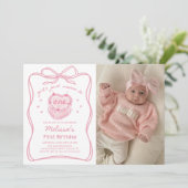 ケーキボウガールズジャストワンフォトジェイ誕生日 招待状 (スタンド正面)