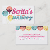 ケーキポップにベーキングパン菓子 名刺 (正面/裏面)