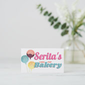 ケーキポップにベーキングパン菓子 名刺 (スタンド正面)