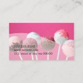 ケーキポップショップカップケーキベーカリーケータリングビジネスC 名刺 (裏面)