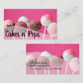 ケーキポップショップカップケーキベーカリーケータリングビジネスC 名刺 (正面/裏面)