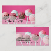 ケーキポップズショップカップケーキベーカリーケータリング 名刺 (正面/裏面)