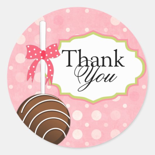 ケーキポップベーカリーサンキューシーリング ラウンドシール (正面)