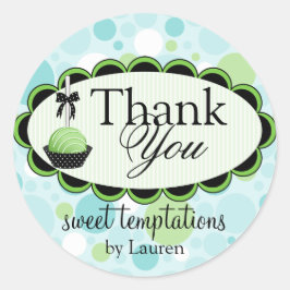 ケーキポップベーカリーサンキューボックスシール ラウンドシール