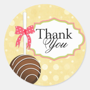 ケーキポップベーカリーサンキューボックスシール ラウンドシール