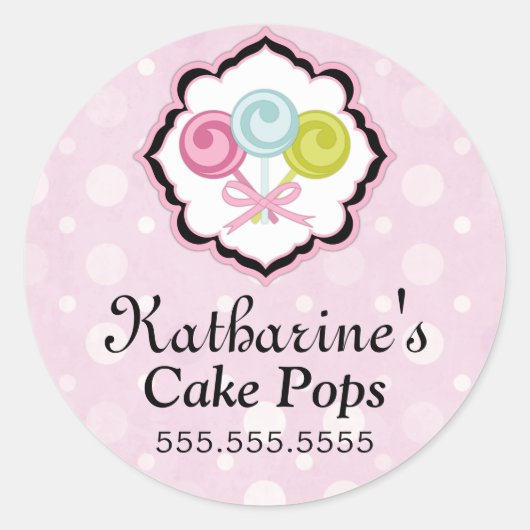 ケーキポップベーカリーシール ラウンドシール (正面)