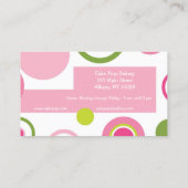 ケーキポップベーカリー水玉模様名刺 名刺 (裏面)