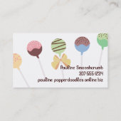 ケーキポップレインボーベーキングベーカリー菓子 名刺 (裏面)