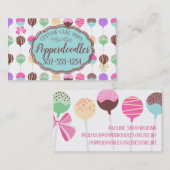 ケーキポップレインボーベーキングベーカリー菓子 名刺 (正面/裏面)