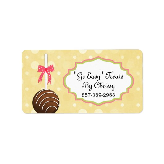 ケーキポップ包装住所 シール (正面)
