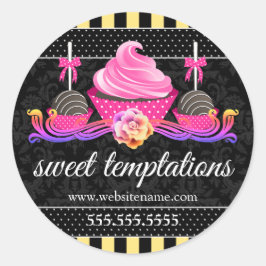 ケーキポップ及びカップケーキベーカリーボックスシール ラウンドシール