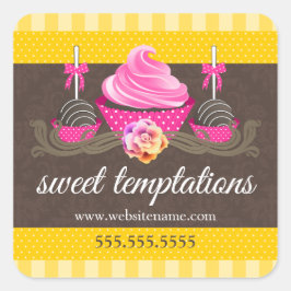 ケーキポップ及びカップケーキベーカリーボックスシール ラウンドシール