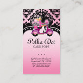 ケーキポップ名刺スクーターブラックピンク 名刺 (裏面)