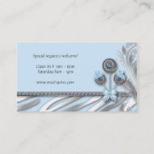 ケーキポップ名刺ベーカリーシルバーブルーゼブラ 名刺 (裏面)