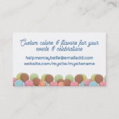 ケーキポップ結婚のイベントベーキングベーカリー菓子 名刺 (裏面)