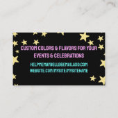 ケーキポップ結婚ズイベントベーキングベーカリーピンクティール（緑がかった色） 名刺 (裏面)