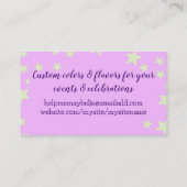 ケーキポップ結婚ズイベントベーキングベーカリー紫 名刺 (裏面)