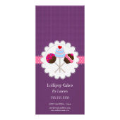 ケーキポップ追加写真のカスタムベーカリー ラックカード (裏面)