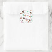 ケーキポップ・アートのデザイン スクエアシール (バッグ)