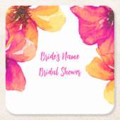 ケーキポップ・アートの スクエアペーパーコースター (正面)