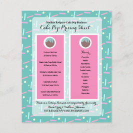 ケーキポップ ビジネス ロゴ スプリンクルズ 価格リスト チラシ