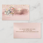 ケーキミキサーフラワー, ゴールドコンフェッティ, ブラシストローク 名刺 (正面/裏面)