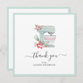 ケーキミキサーブライダルシャワースクエアサンキュー サンキューカード (正面/裏面)