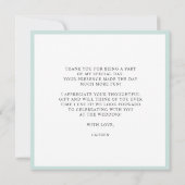 ケーキミキサーブライダルシャワースクエアサンキュー サンキューカード (裏面)