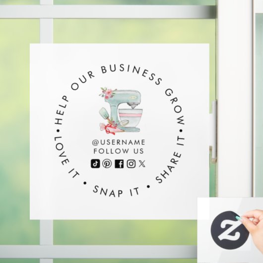 ケーキミキサーベーカリーソーシャルメディ後を追アウィンドウの固定 ウィンドウサイン (ホーム)