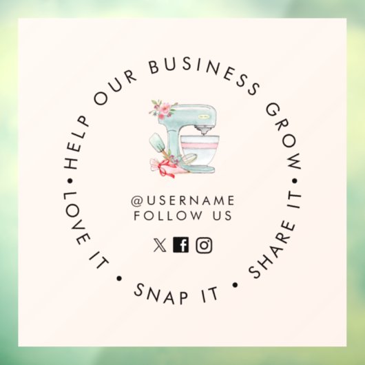 ケーキミキサーベーカリーソーシャルメディ後を追ア ウィンドウサイン (シート3)