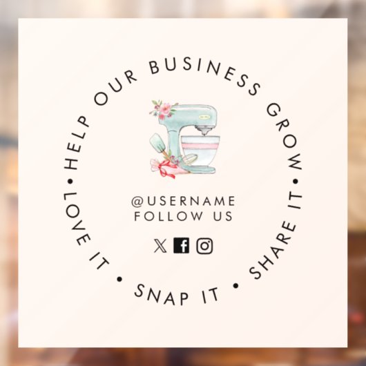 ケーキミキサーベーカリーソーシャルメディ後を追ア ウィンドウサイン (シート2)