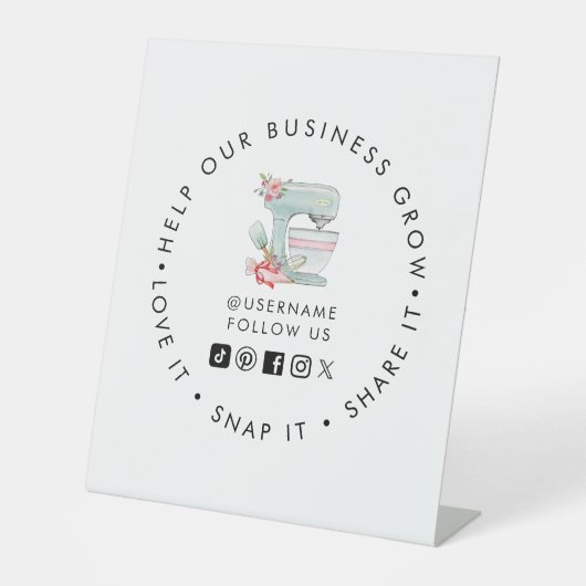 ケーキミキサーベーカリーソーシャルメディ後を追ア 台座サイン (正面)