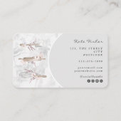 ケーキミキサーベーカリーフローラマーブルグレービジネスカード 名刺 (裏面)