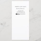 ケーキミキサーベーカリーメニューカード メニュー (裏面)