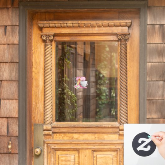 ケーキミキサー、ウィスク転が、のピンベーカリー花 ウィンドウサイン (ホームデコレーション)