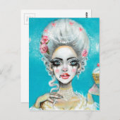 ケーキミニ食べマリーアントワネットのカップケーキ ポストカード (正面/裏面)