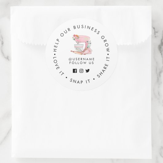 ケーキミ救済キサーのビジネス成長ソーシャルメディア ラウンドシール (バッグ)