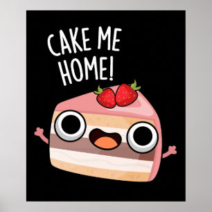 ケーキメホームフードおもしろいプンダークBG ポスター
