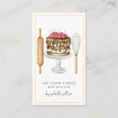 ケーキメーカー水彩ベーキング器ケーキ 名刺 (正面)