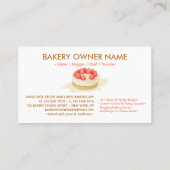ケーキメーカー結婚クッキーの誕生日ベーカリーミニマル 名刺 (裏面)