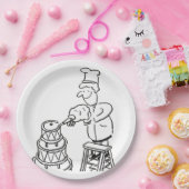 ケーキメーカ飾ーの巨大ケーキ ペーパープレート (パーティー)