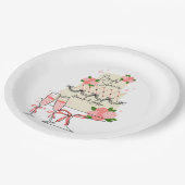 ケーキモダンブライダルシャワー ペーパープレート (アングル)