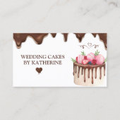 ケーキモダン結婚グラフィックベーカリー名刺 名刺 (正面)