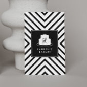 ケーキモノグラムモダンロストライプゴベーカリー 名刺