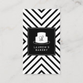 ケーキモノグラムモダンロストライプゴベーカリー 名刺 (正面)