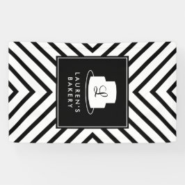 ケーキモノグラムモダンロストライプゴベーカリー 横断幕