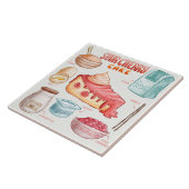 ケーキレシピガラスコースター タイル (側面)